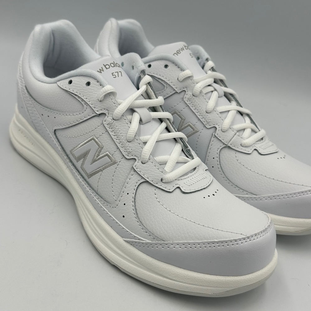 New Balance 577v1 Walking Shoe Womens 9.5 NARROW 2A Triple White clean girl